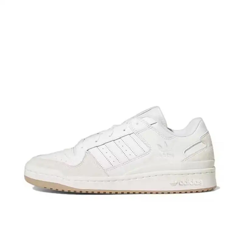 Adidas Originals FORUM Low Classic Trendy Casual Anti Slip and Wear-resistant Low Top Board Shoes for Men and Women in White