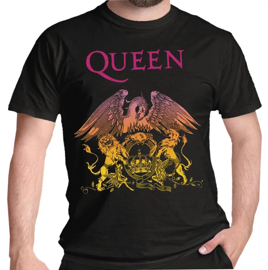 QUEEN T Shirt Official Crest Gradient Logo Classic Rock Tee New S M L XL XXL