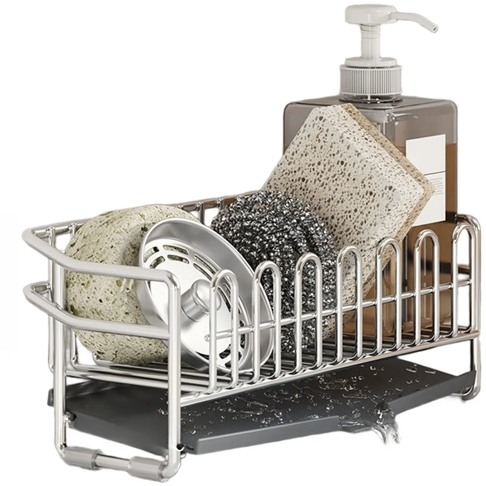 Compact Stainless Steel Dishcloth Rack for Kitchen Sink with 304 Grade Build and Efficient Moisture Management