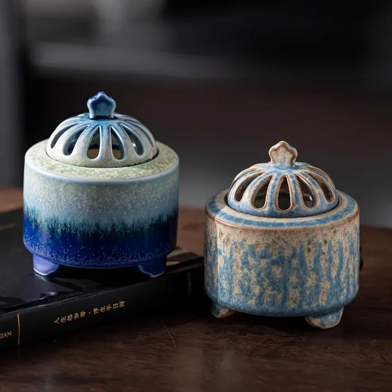 4 Inch Ceramic Electronic Incense Burner Can Be Dry-braised Stove Home Indoor Office Essential Oil/powder Aromatherapy Burner