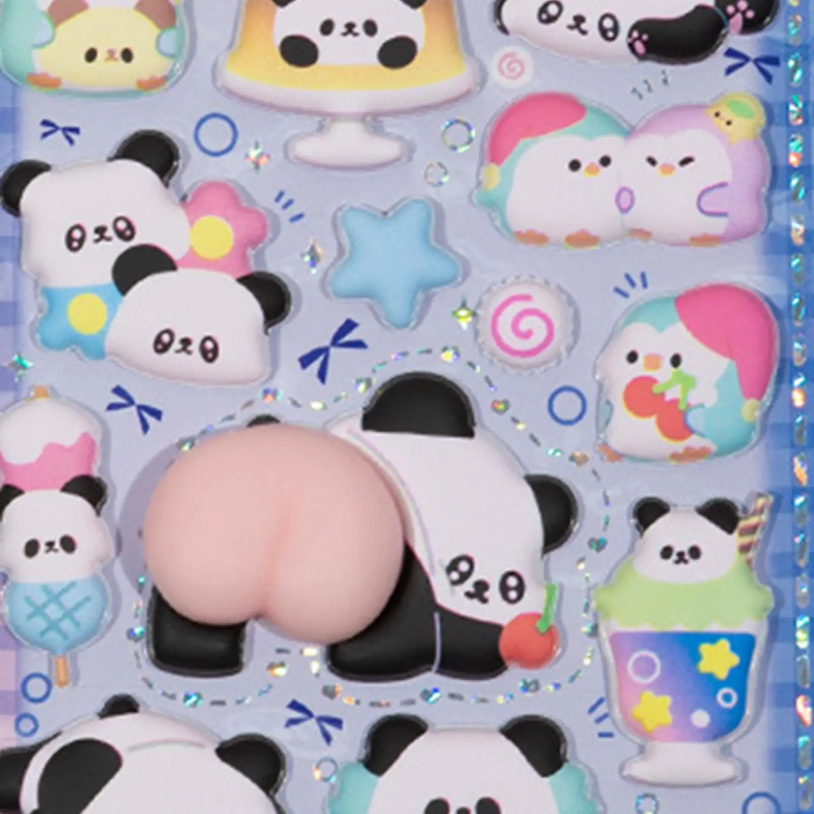 

Милые 3D наклейки, эстетические декоративные наклейки с изображением панды, наклейки с изображением животных для чехла для телефона, скрапбукинга, ноутбука, ремесла