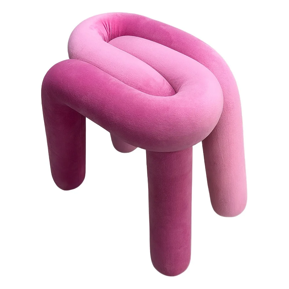 كلاين الأزرق الإبداعي البراز مربع الحديد المواد أنيق المنزل غرفة نوم الغرور كرسي أنيق عارضة الجلوس المألوف الفضاء التبعي