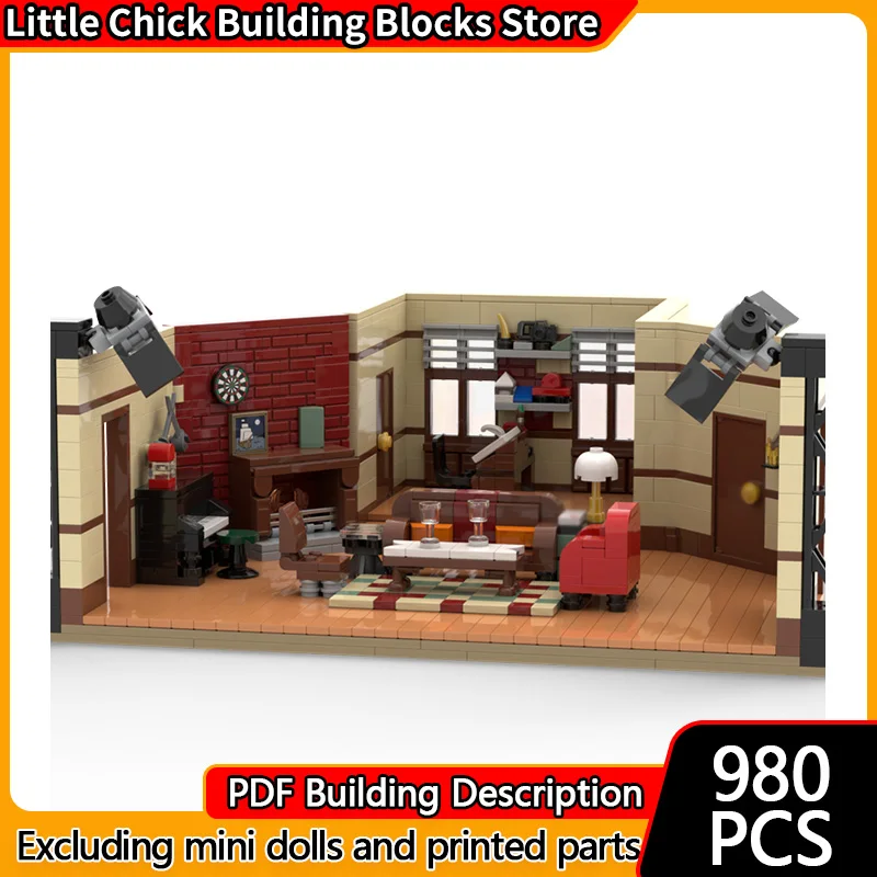

Popular Movie Model MOC Building Bricks Residential Scene Apartment Modular Technology Children Holiday Gifts Assemble Toys Suit