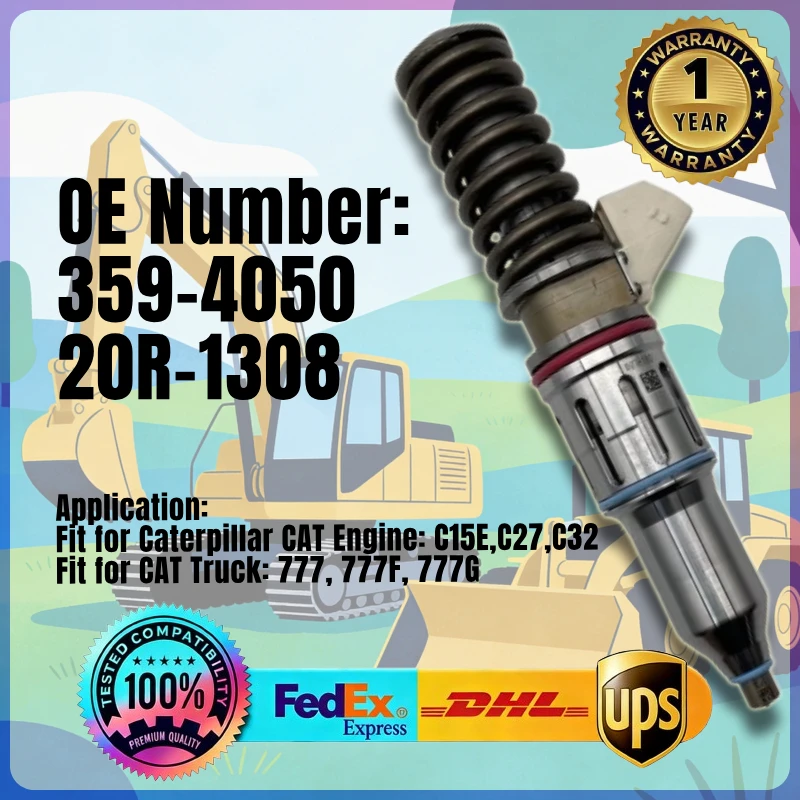 

Топливная форсунка 359-4050 20R-1308 3594050 20R1308 для двигателей Caterpillar CAT C15E C27 C32, грузовиков 777 777F 777G
