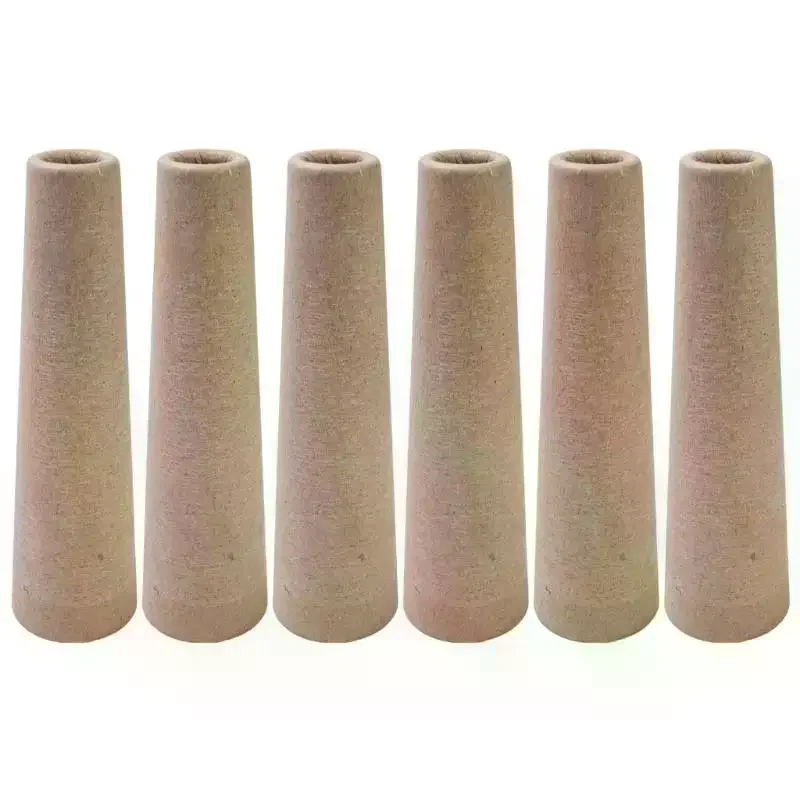 6Pcs Portable Durable Recyclable Winding Tube Cardboard Yarn Cones For Tufting Weaving DIY Craft Sewing Projects