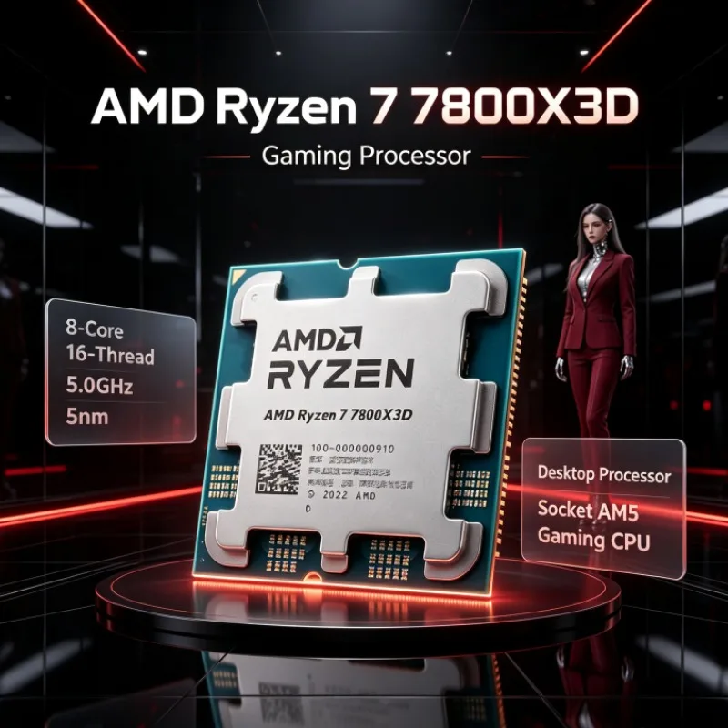 AMD Ryzen 7 7800X3D 5.0GHz CPU 8 Cores 16 Threads 96M Cache 5nm AM5 Processor 100-100000910