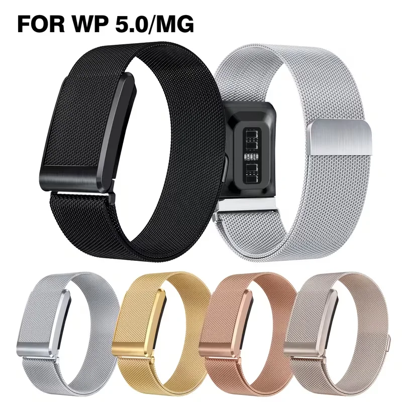 Milanese Loop für Whoop 5.0 MG Uhrenarmbänder, Metallarmband für Whoop 5.0 One/Peak Armbänder, Whoop Life Edelstahl-Armbänder