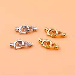 925 sterling silver DIY jewelry accessories double open pearl clasp bracelet necklace connection clasp manual bead material
