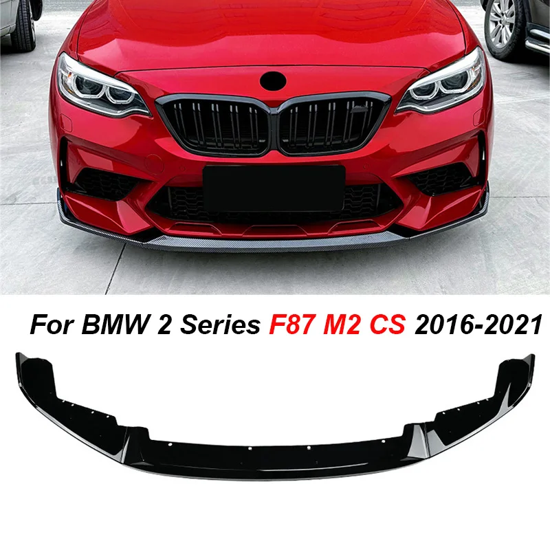 

Car Front Bumper lower chin Lip Splitter Diffuser Body Kits Spoiler Bumper Guard protector For BMW 2 Series F87 M2 CS 2016-2021