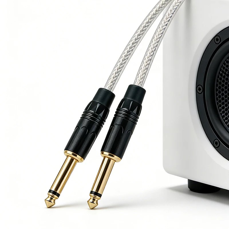 

GOLLEY LION Hi-Res 6.35mm TS Mono Cable – Lossless Mono Transmission, for Home Studio/Audio Interface