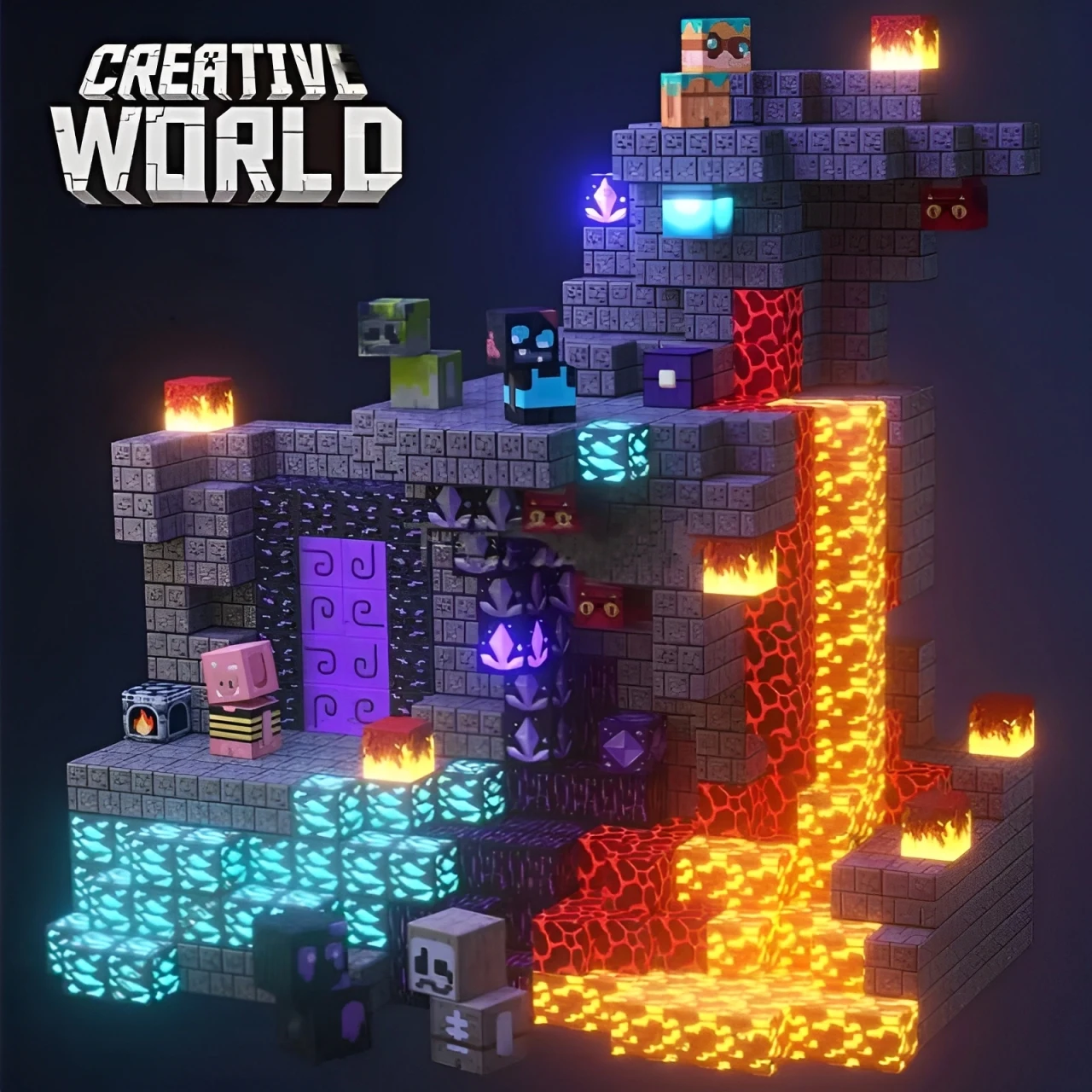 

Магнитные строительные блоки Mine World, набор магнитных кубиков STEM Монтессори, сенсорная игрушка для детей, мальчиков и девочек в возрасте от 3 лет, модель «сделай сам», дети