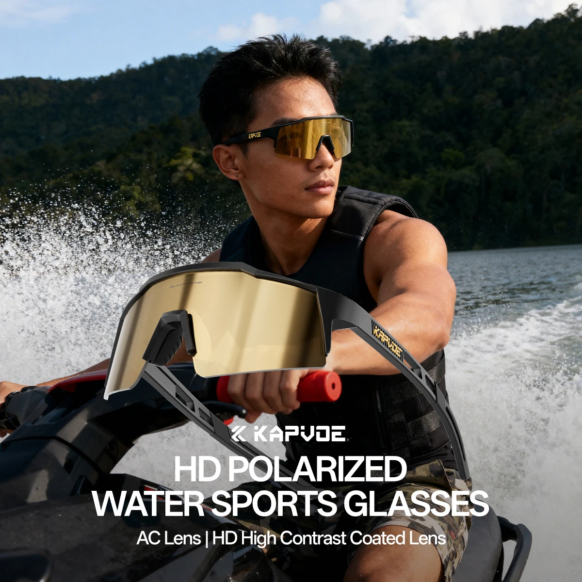 KAPVOE UV400 アンチグレア サーフィン ボート  - Fishing Sunglasses Polarized のレビューと価格