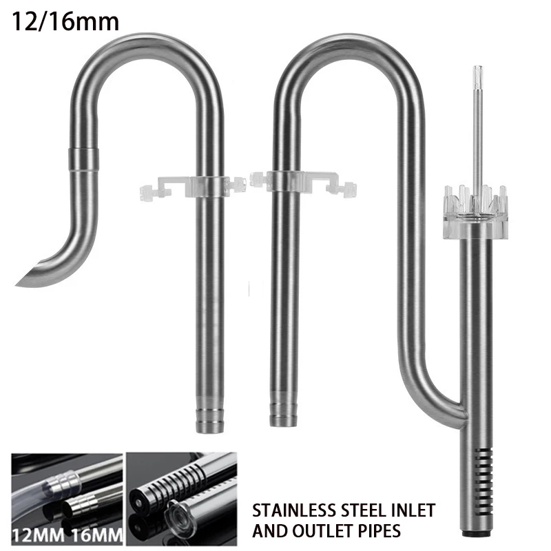 

Трубка для аквариума ZRDR, фильтр из нержавеющей стали с поверхностным скиммером, приток и отток, для аквариума, посадка, фильтр для аквариума