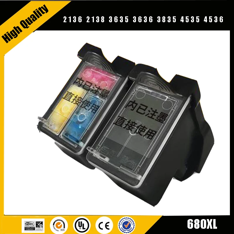 einkshop Compatible 680XL Ink Cartridge Replacement for HP 680 HP680 for Deskjet 2135 2136 2138 3635 3636 3835 4535 4536 4538