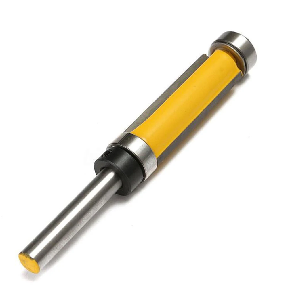 1pc 6mm Shank Straight Flush Router Bit Trimming Milling Cutter With Double Bearings Wood Cutter For Woodworking Tools