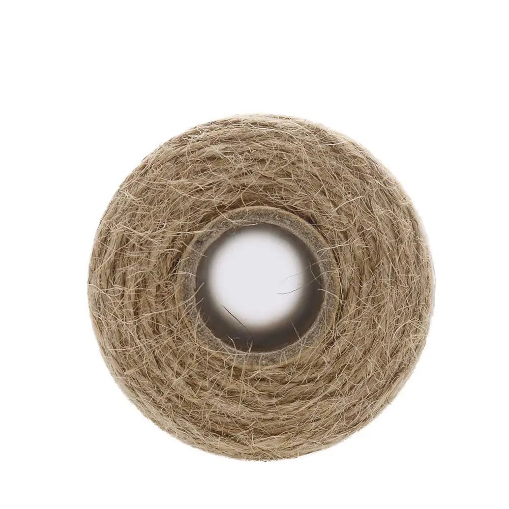 2 pièces X 333 pieds 2Mm 3 plis ficelle de Jute, paquet attaché avec ficelle, jardin d'enroulement marron naturel, cadeau, corde artisanale-BEAU