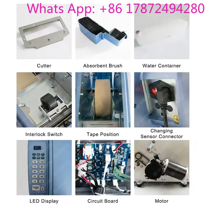 NT-AT Automatic Water Activated Tape Dispenser, Electric Gummed Kraft Paper Tape Cutter for Carton Sealing