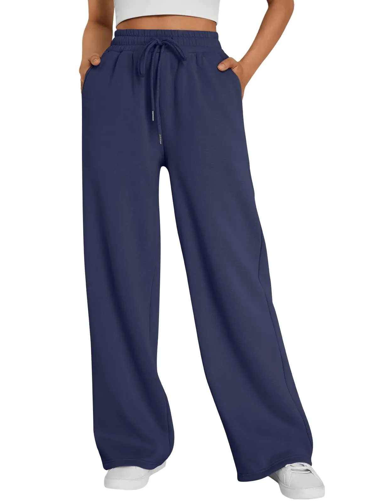 2026 Hot Sale Women Fall Winter Wide Leg Sweatpants High Waist Drawstring Multi‑Color Casual Pants With Pockets