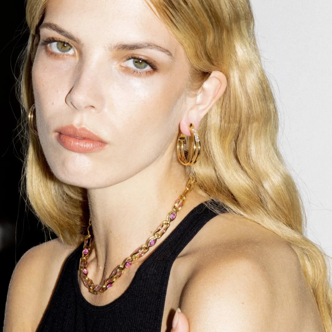 Shiny Zircon Irregular U-shaped Double Line Earrings for Women Minimalist Daily Commute Ear Jewelry Unique Non-repeating