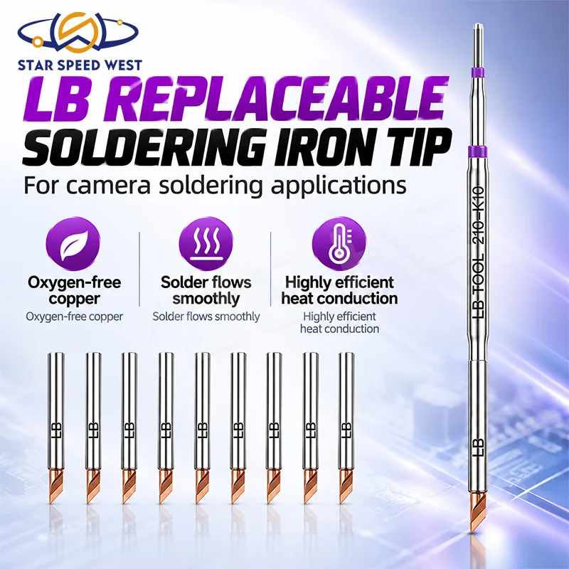 LB TOOL 210-K10 Replaceable Soldering Iron Tip Set Soldering Tips Dedicated For Mobile Phone Camera Module Welding Repair Tools