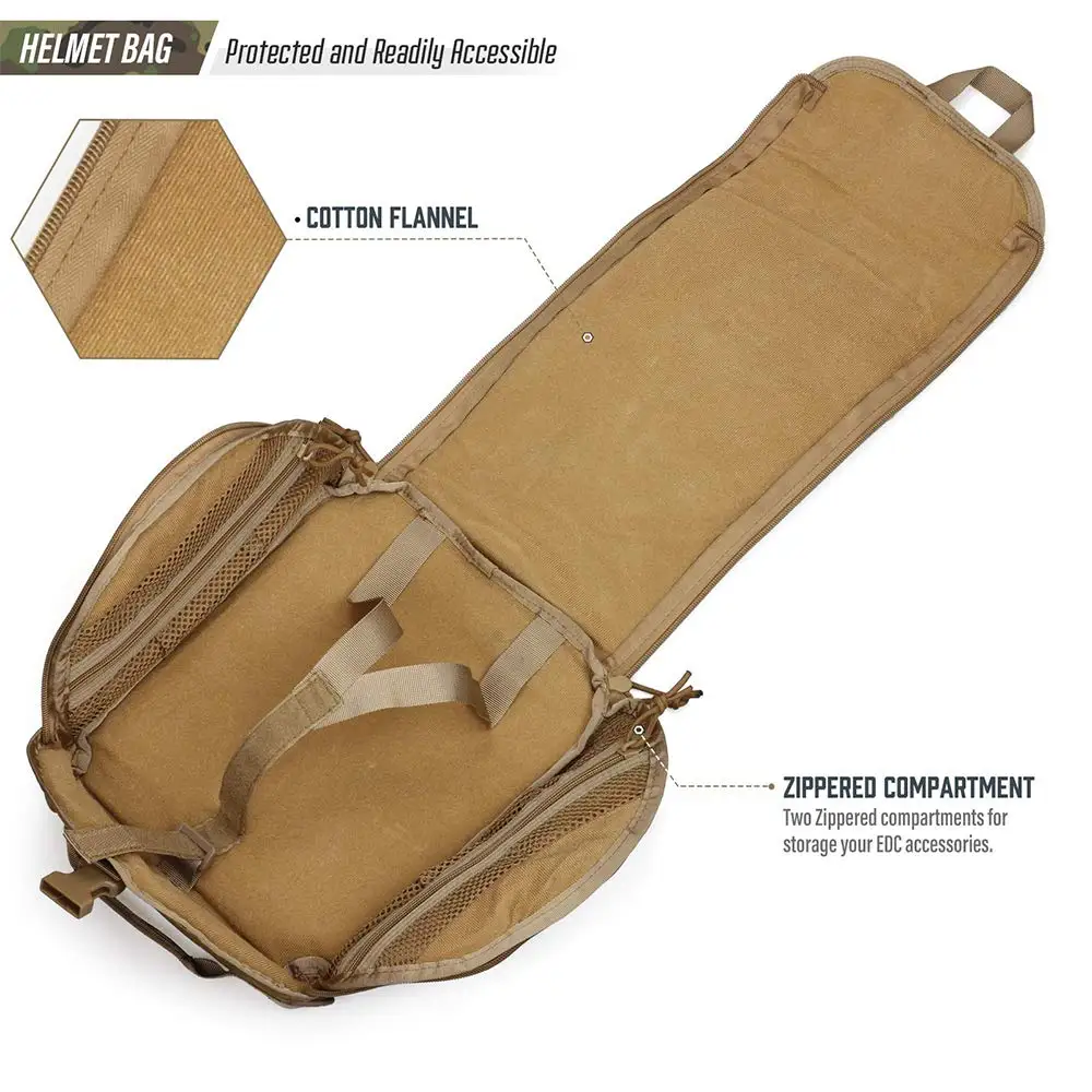 Funda portacascos táctica MOLLE – Transporte militar multiusos - imagen 2
