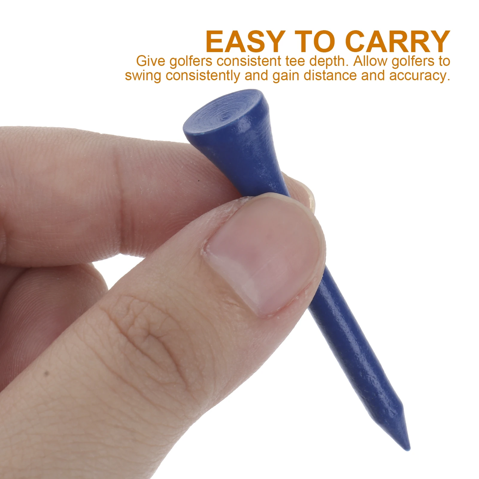 

100pcs Golf Tees Wood Material Colorful Simple Design Protective Lightweight Environmental Safe Outdoor Set Use