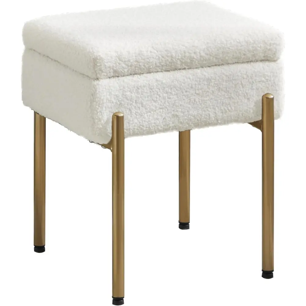 

Vanity Stool Chair, Small Ottoman Stool with Storage, Makeup Vanity Chair with Anti-Slip eet, ootstool Ottoman with Metal Legs,