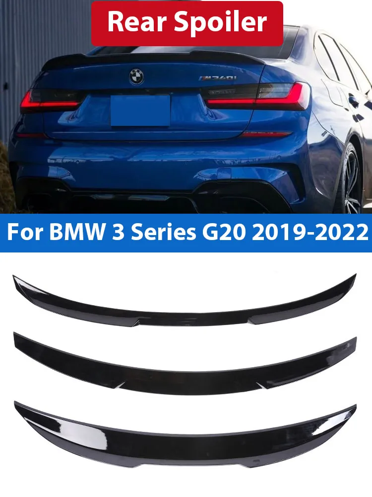 

Карбоновый спойлер на задний бампер для BMW 3 серии G20 2020-2023, стиль MP M3 M4 PSM, тонкий комплект для багажника, глянцевый черный цвет.