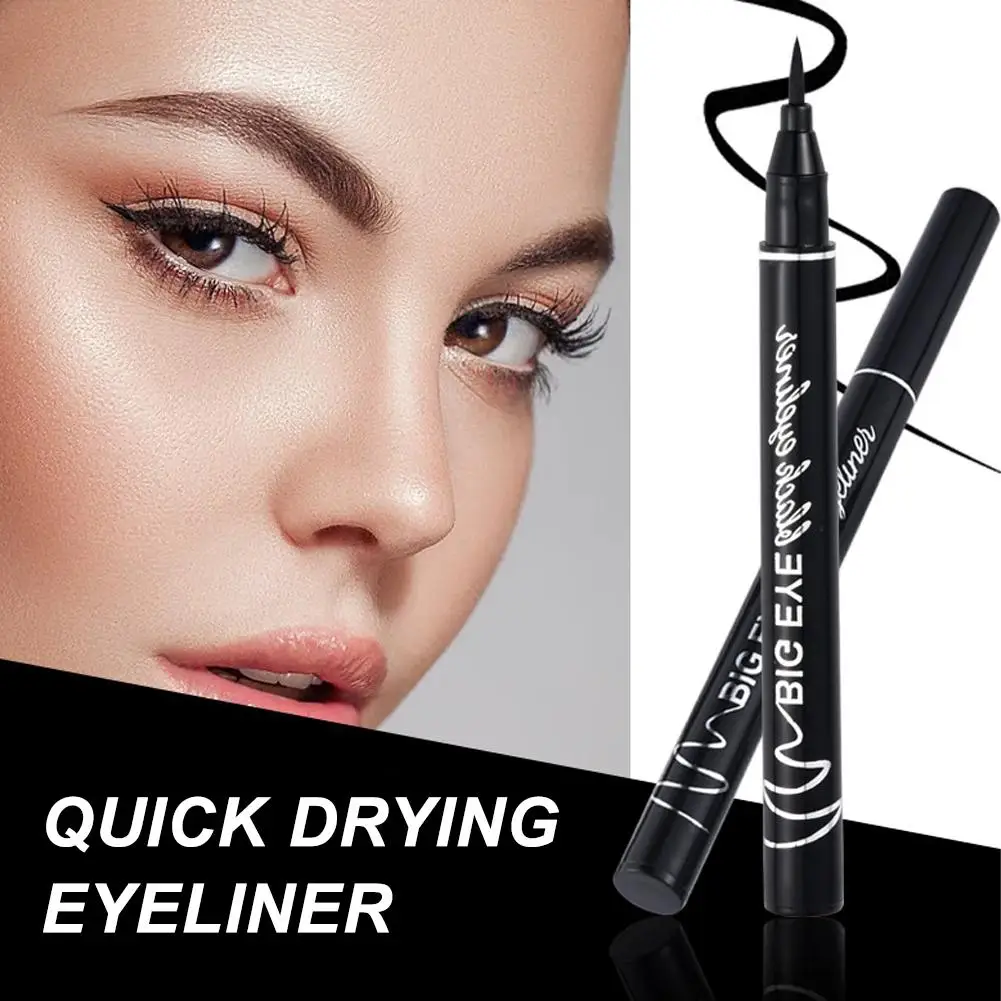 Szybkoschnący eyeliner Wodoodporny i olejoodporny, nie rozmazujący się fajny eyeliner w pisaku Czarny Długotrwały płyn Szybkoschnący Hurtownia T4T8