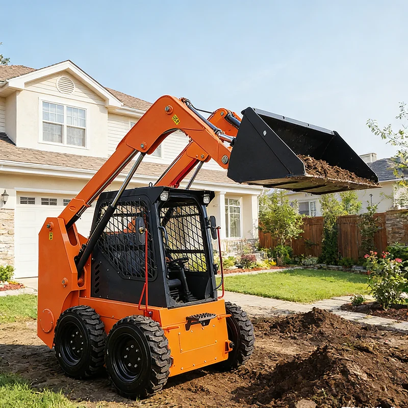 

Customized Mini Track Skid Steer Loader All Terrain Crawler Loader Small Skid Loader for Construction Landscaping Work