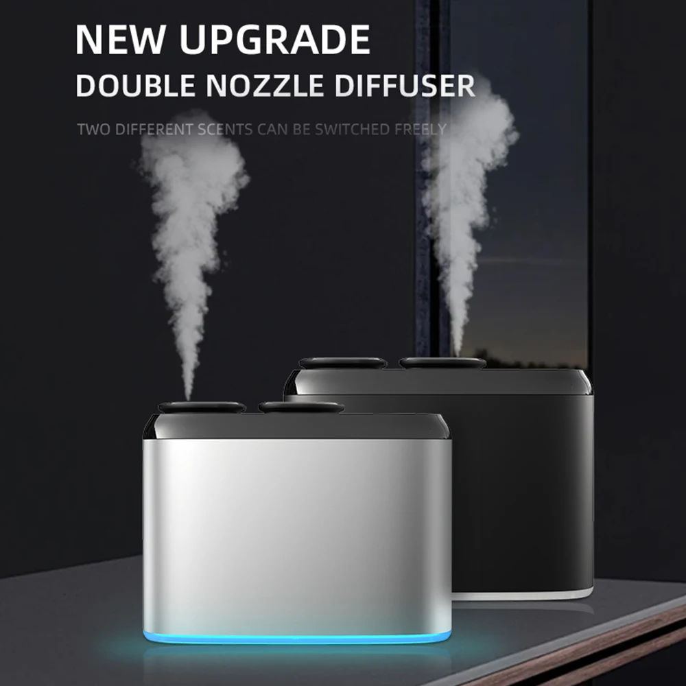 Kamer Dual Nozzle Geurverspreider Thuis Elektrische Aromatische Oase Diffuser Aluminium Geur Vernevelaar Diffuser Luchtverfrisser Apparaat