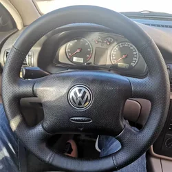 100% Fit For VW Golf 4 MK4 1998-2004 Passat B5 1996-2005 Skoda Octavia Hand-stitched Genuine Leather car steering wheel cover