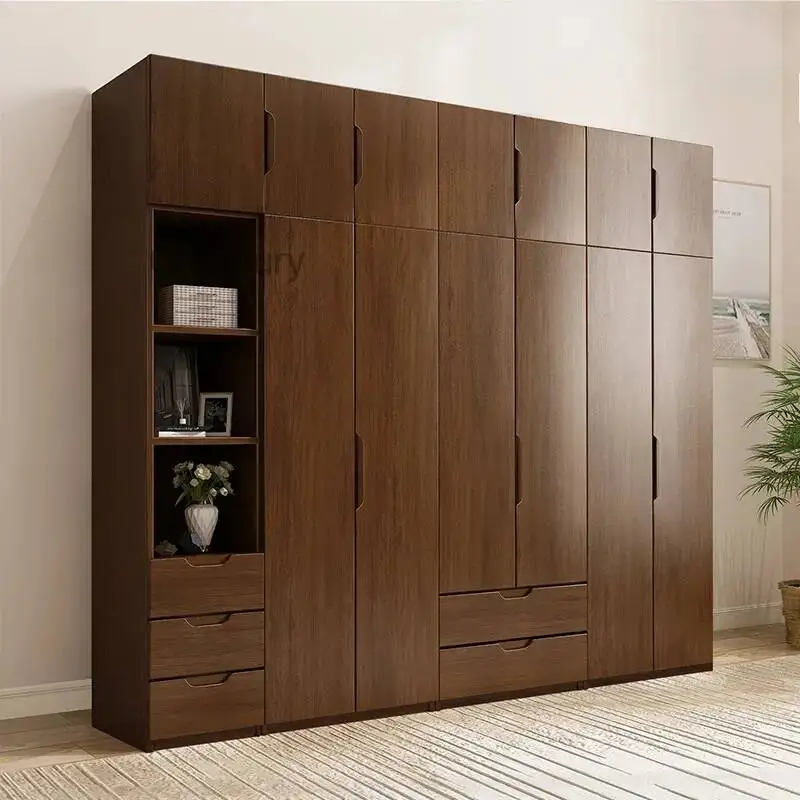 

Модульные роскошные деревянные шкафы-гардеробы с выдвижными ящиками для одежды, органайзеры для спальни, деревянные гардеробы для дома и интерьера