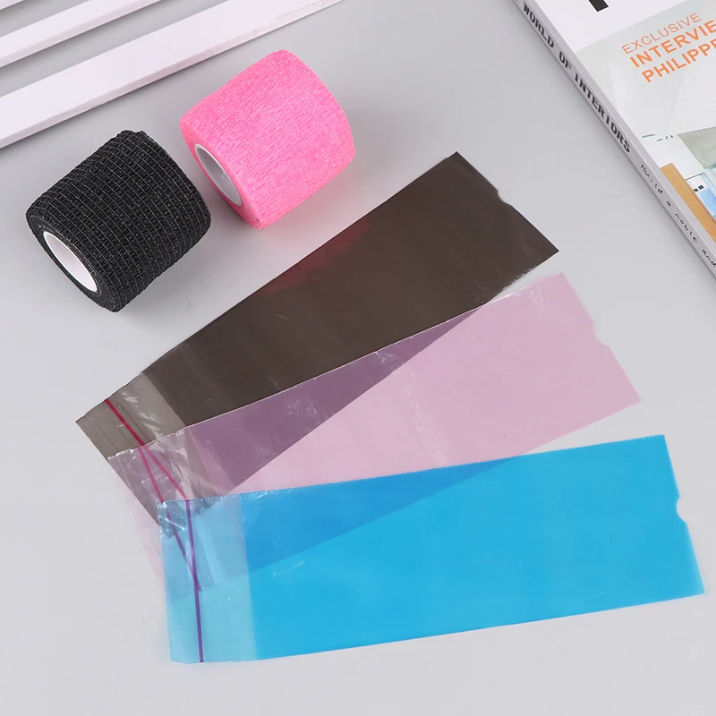 

Чехол для тату-машины с ленточной оберткой, 100 шт., большие сумки для ручек и 4 шт., обертывание для тату-машины, комбинация ручек