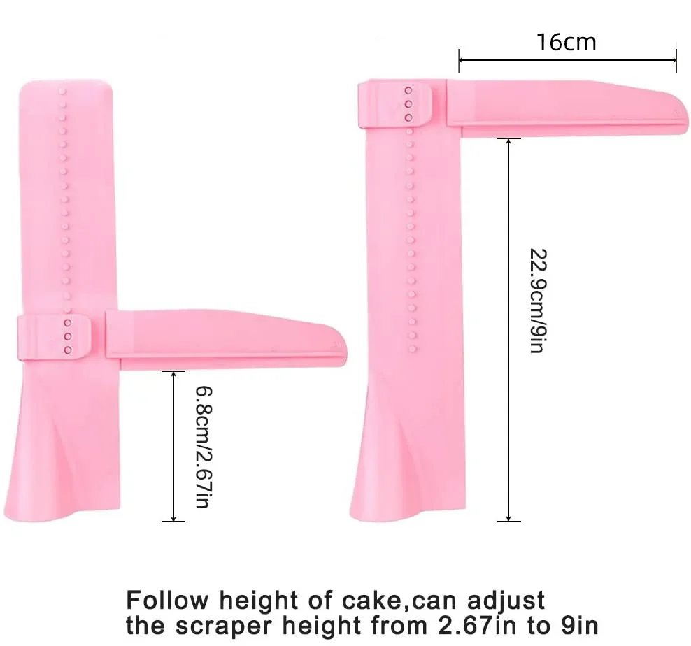 DIY Adjustable Screed Cake Scraper Fondant Spatulas Cream Edge Smoother Decorating Tools Bakeware Kitchen Baking Accessories