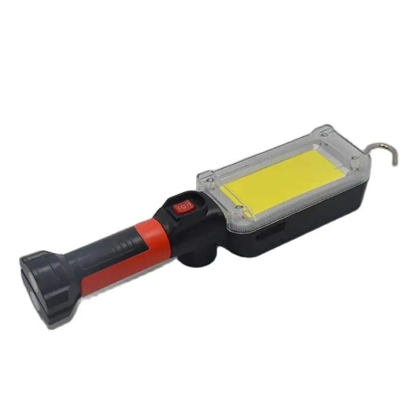 Lampe de travail portable à LED, lanterne injuste, crochet magnétique, lampe de camping, lampe USB COB, lampe d\'inspection aste pour la réparation