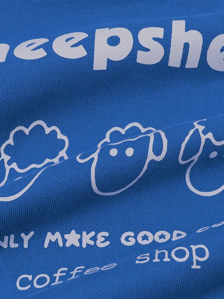 Preppy Style Cute Sheep Print Hoodie,Women’s Loose Fit Pullover,Long Sleeve Oversized Sweatshirt,Autumn Winter 2025 Fashion