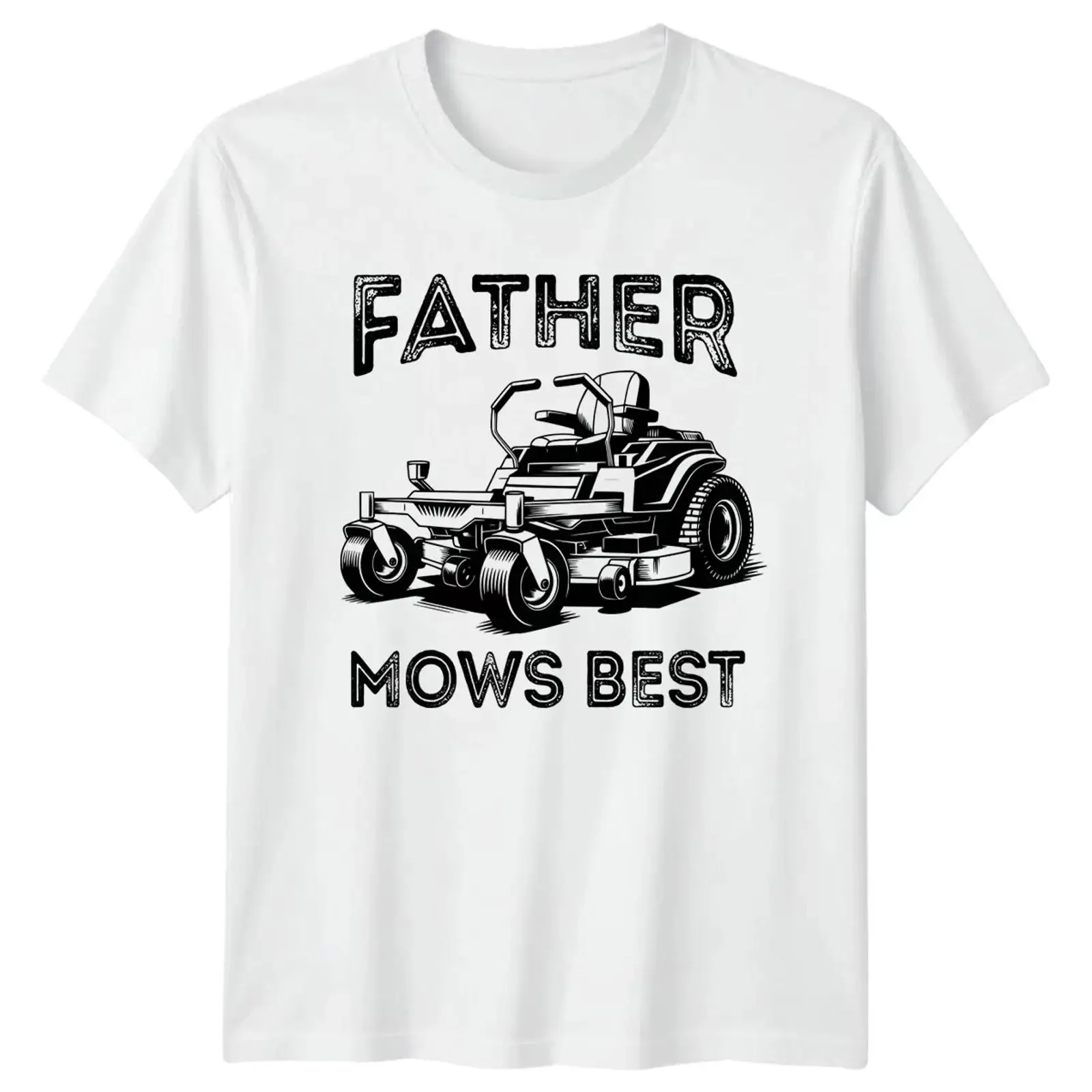 Vater mäht bester Vatertag Herren T Shirt Papa Landschaftsbau vintage Washed graphic fashion Comfortable Unisex Casual