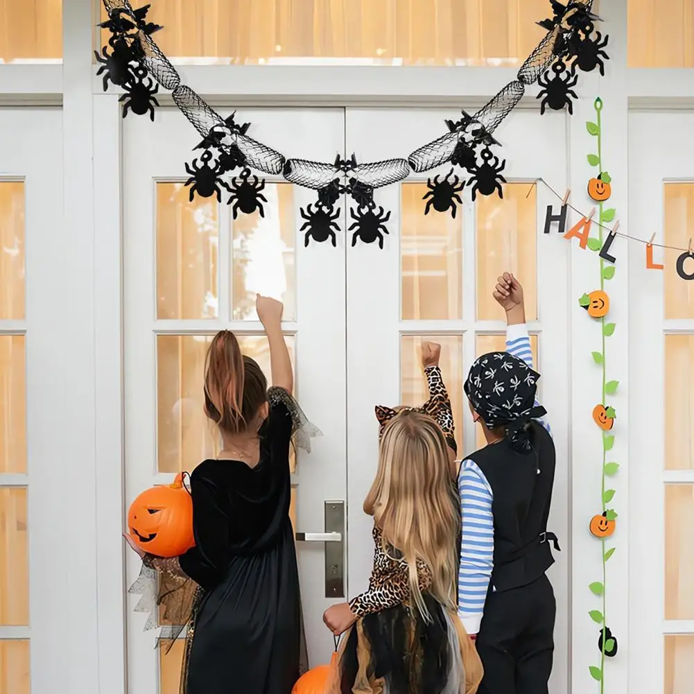 Halloween Party Decorations Home Showcase Atmosphere Props 10 Ft Halloween Garland Banner Spooky Spider Bat Pumpkin for Fall