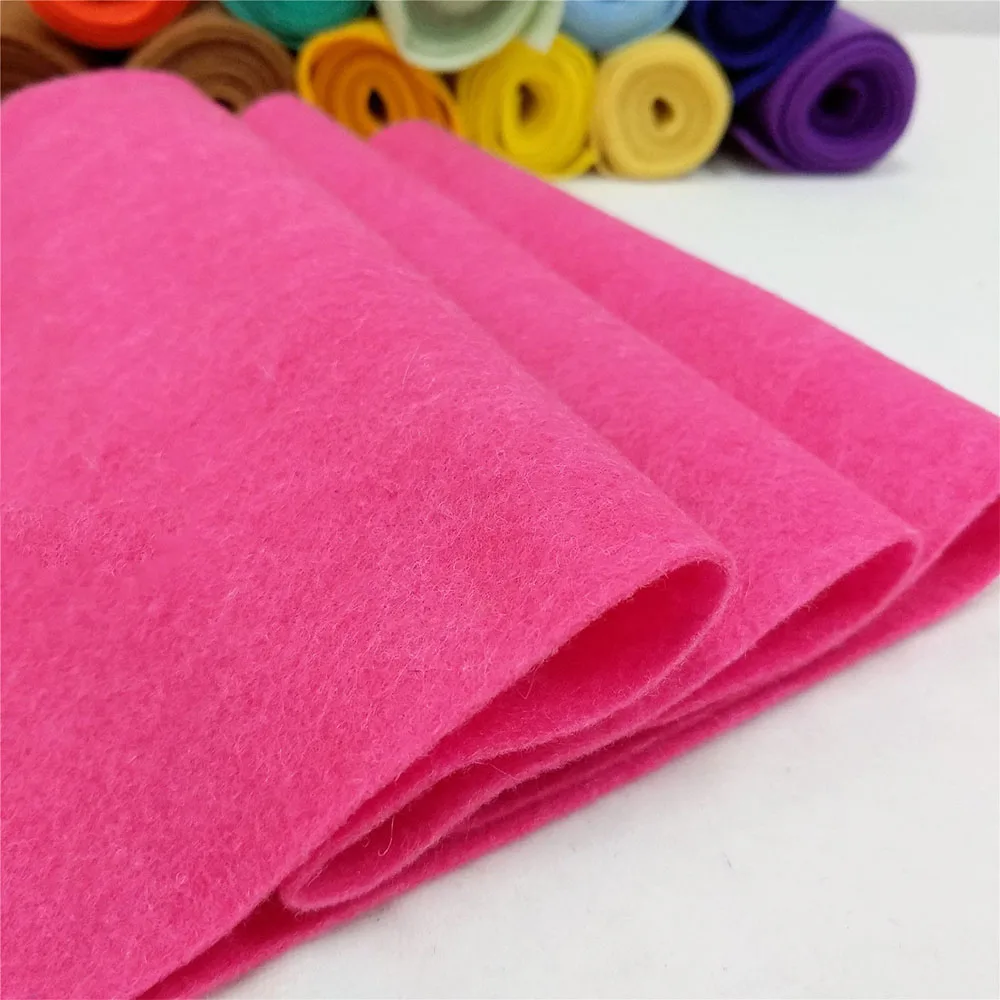 20x90cm veelkleurige zachte vilten stof niet-geweven vilten stof vel patchwork diy naaien pop ambachtelijke accessoires materiaal 1,4 mm dik
