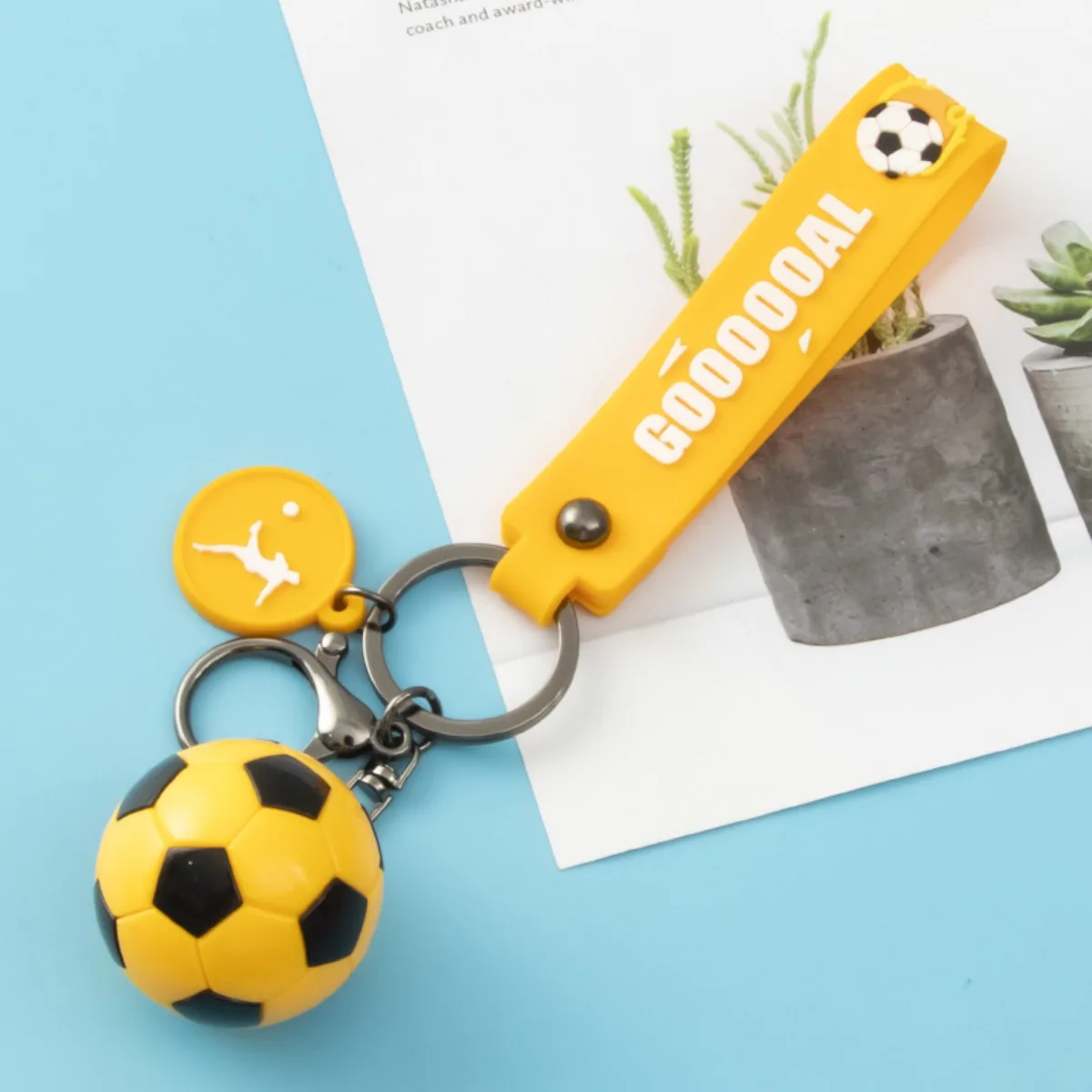 Football Imitation Leather Souvenir Keychain Match Ball Fans Souvenir Keyring Phone Fashion Pendant Men Exquisite Gift