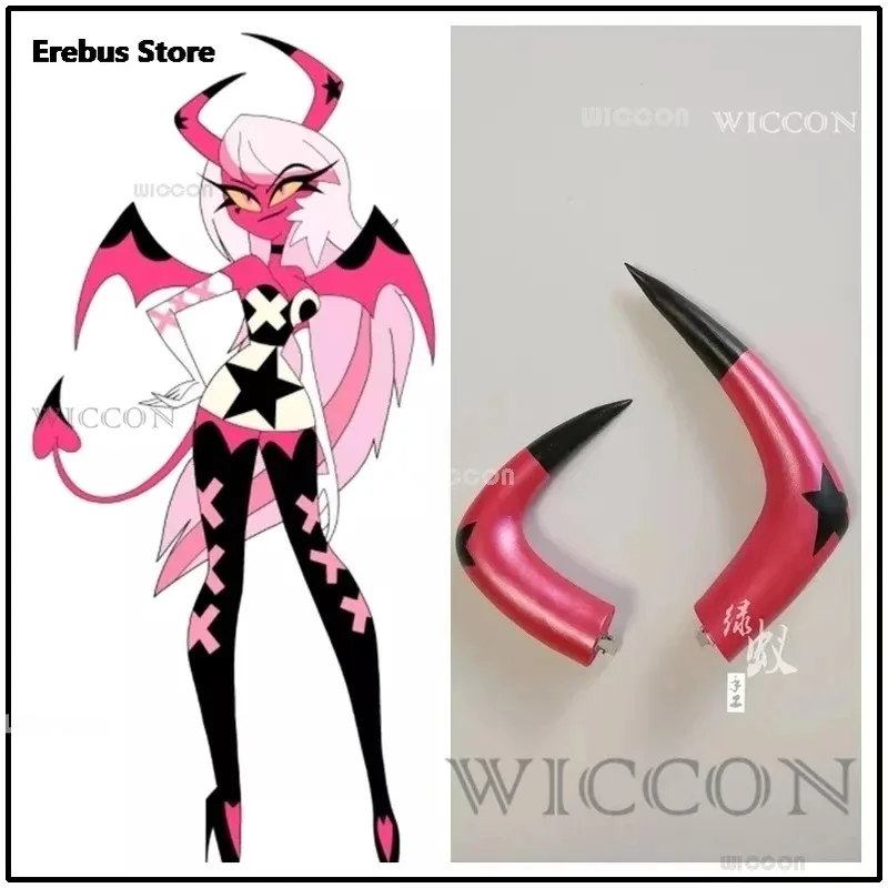 

CyHelluva Verosika Boss Mayday косплей костюм с крылом женский красный рог повязка на голову шпилька реквизит Хэллоуин головные уборы вечерние сексуальный наряд