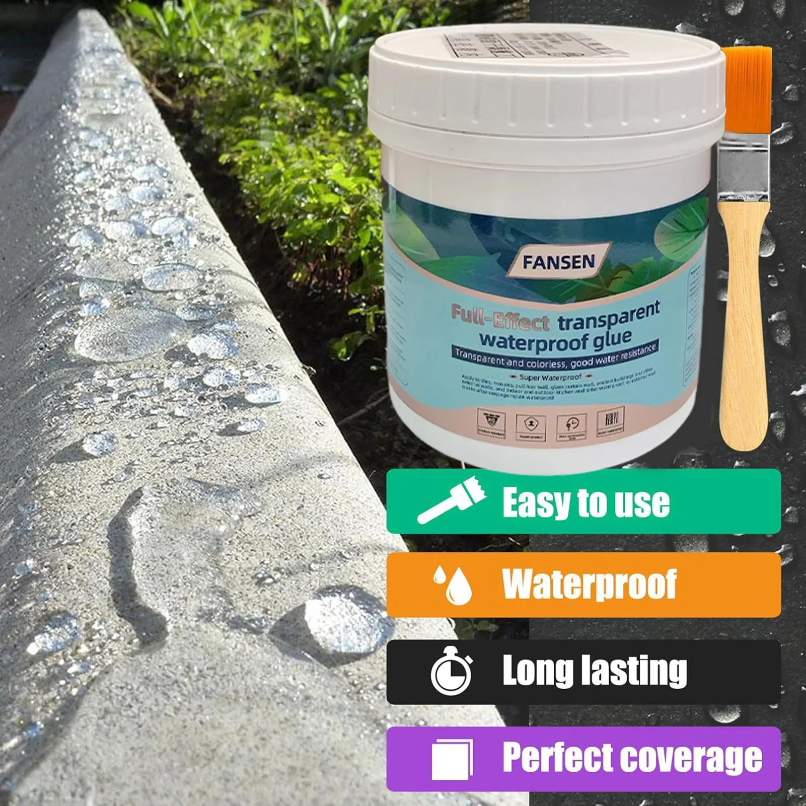 

Transparent Waterproof Glue Anti Leakage Aesthetic Waterproof Coating for Water Air Sealing Home Bathroom Repairing Tools
