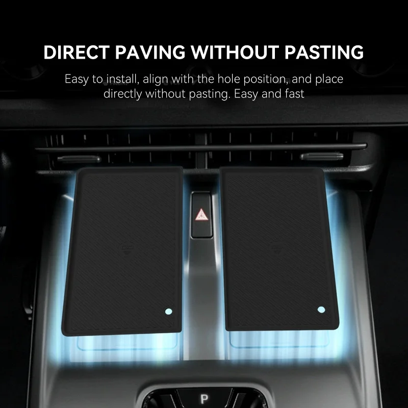 Car Wireless Charging Anti Slip Mat for Toyota BZ4X 2026 Central Console Silicone Pad Phone Holder Shockproof Dustproof Tray