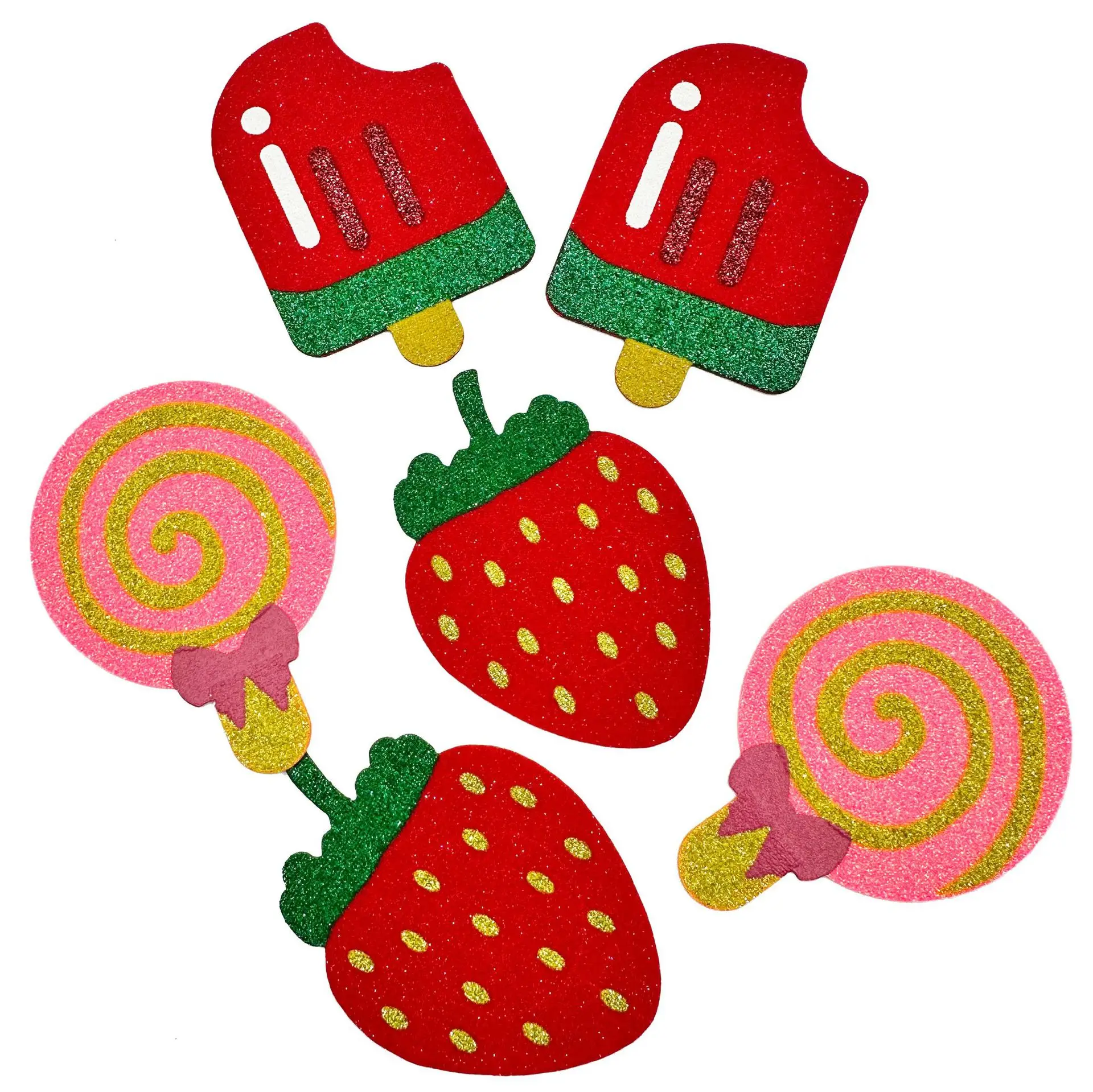 Sexy Glitter Nipple Cover Pasties Women Strawberry Watermelon Lollipop Breast Petals Stickers Rave Festival Party Lingerie Pads image 6