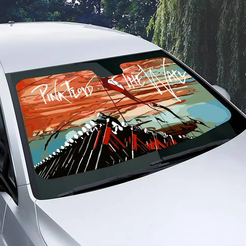 P-الوردي الجدار F-Floyd سيارة ظلة الزجاج الأمامي نافذة أمامية قناع 70x130 سنتيمتر الشمس قناع الشمسية حماية منقوشة هدية الجدة سيارة
