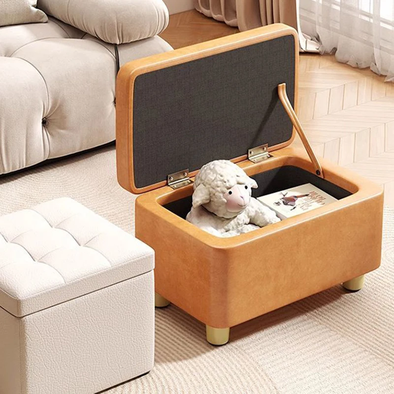 Living Room Shoe Changing Stool Household Storage Stools Home Door Shoe Stool Footrest Large Capacity Storage Box Furniture