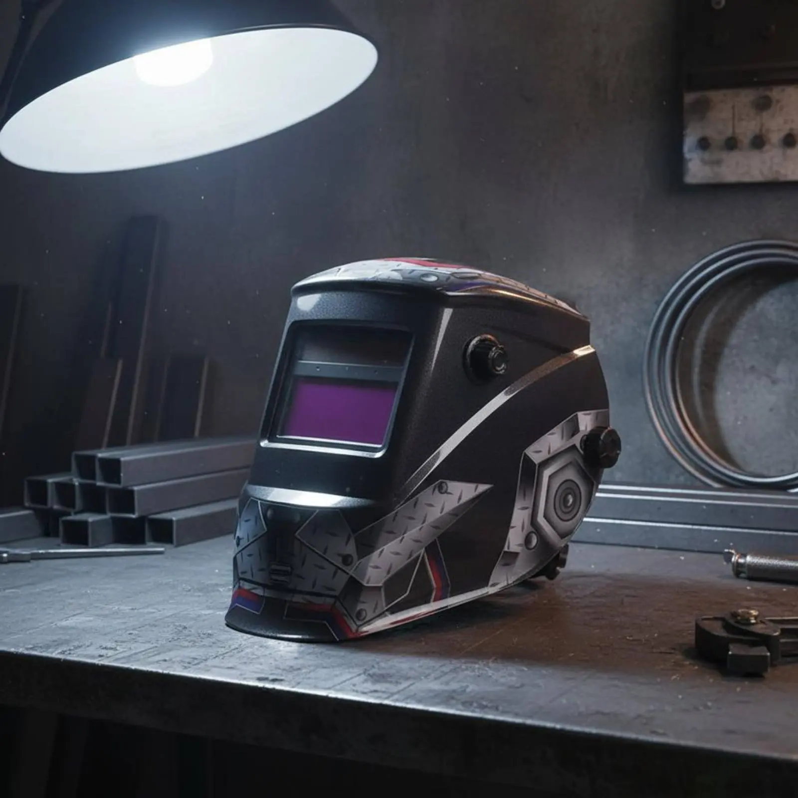 ナチュラルカラーメタルジョイニングヘルメット-赤外線保護ナチュラルカラーメタルジョイニングヘルメット安全装備インスタントリアクション