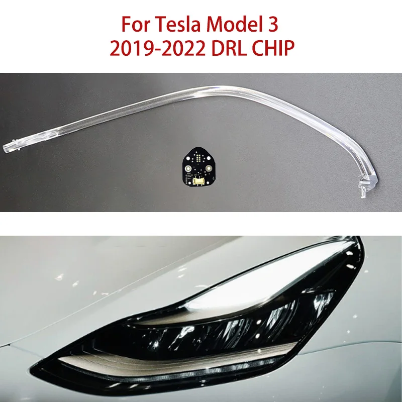

Fix Not Lighting Up Problem For Tesla Model 3 Car Headlight DRL CHIP Angel Eye Conduit Strip 19-2022 Ballast Module White Light