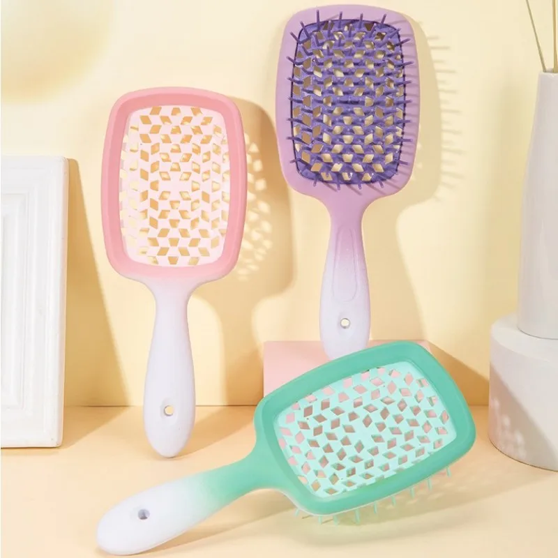 

1pcs Detangling Hair Brush Hollow Out Anti-static Scalp Massage Combs Curly Hair Brushes Salon Hairdressing Styling Tools